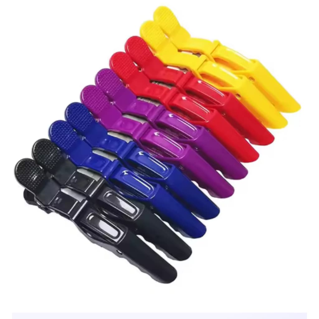6 Presilhas Prendedor De Cabelo Crocodilo Clips Profissional