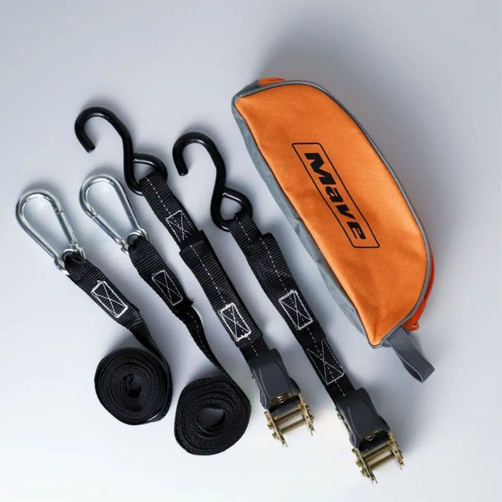 Kit 2 UN Cinta Catraca Amarração Carga 800kg 25MM 3 Metros Resistente Mave