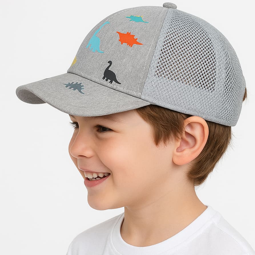 Boné Infantil Telinha Ajustável 1 a 3 Anos Bone Truck Leve Confortável Respirável Para Meninos e Meninas