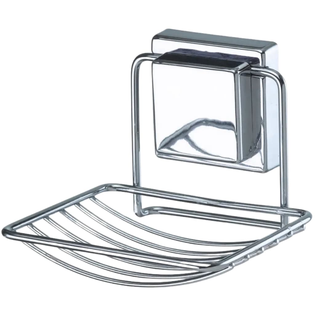Saboneteira De Parede Porta Sabonete Banheiro Lavabo Fixação Ventosa  Sucção Cromado Arthi