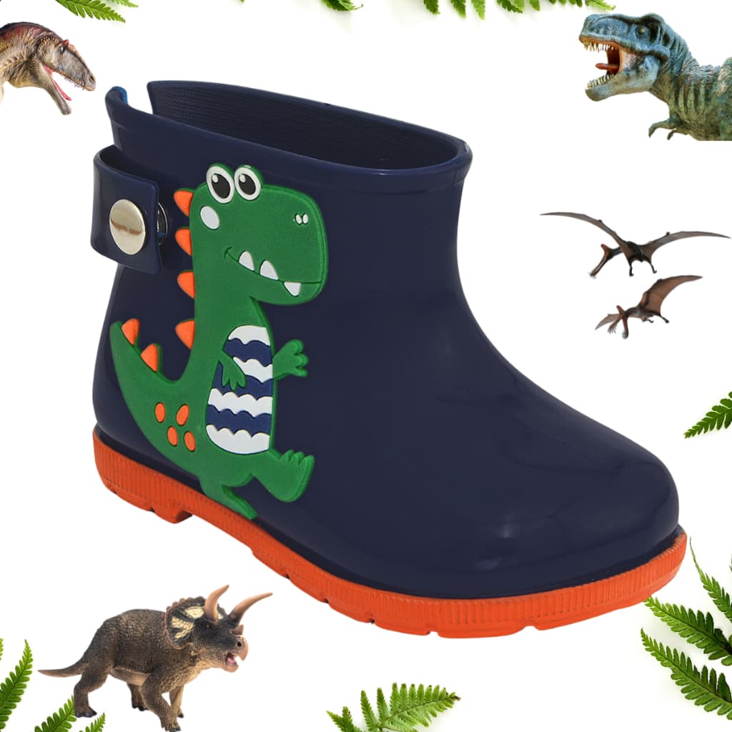 Bota galocha infantil menino masculina dinossauro lançamento Impermeável