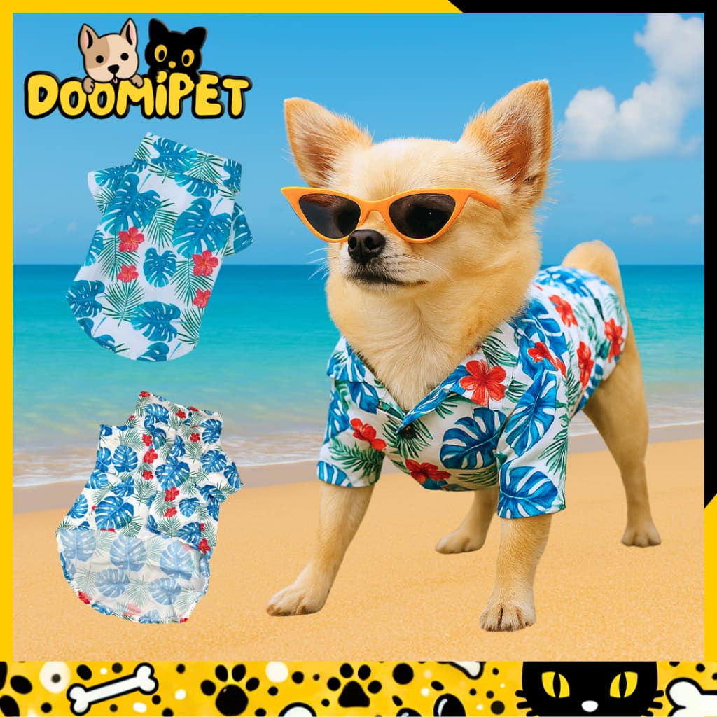 Camiseta Praia Para Cães E Gatos - Leve, Fresca E Estilosa (Vários Tamanhos)