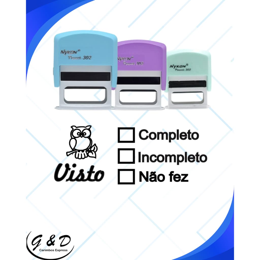 Carimbo Pedagógicos MODELO VISTO ASSINALAR Nykon 302