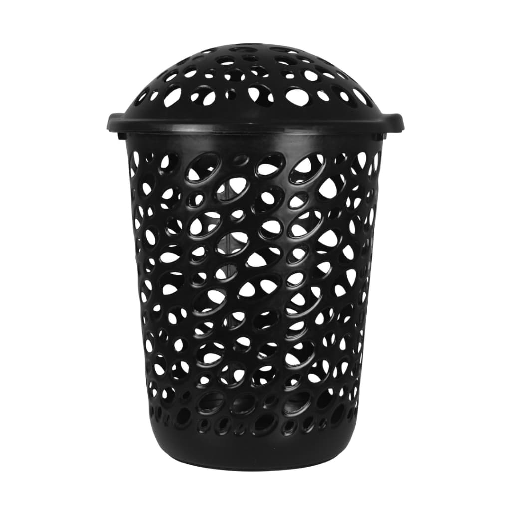 Kit 2 Cesto De Roupas Redondo Telado Multiuso 36 Litros Preto