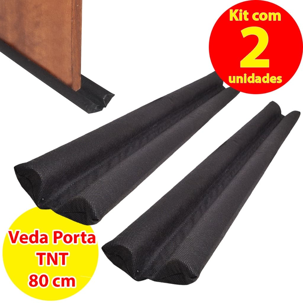 Protetor Veda Porta Kit com 2 Unidades de TNT Preto ou Marrom