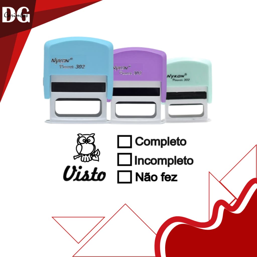 Carimbo Pedagógicos - MODELO VISTO ASSINALAR - Nykon 302
