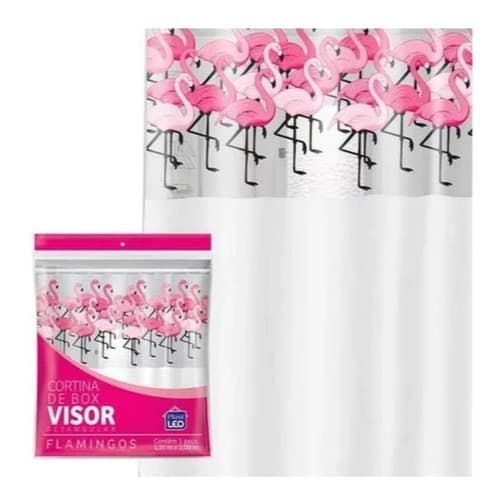 Cortina Box Vinil Banheiro Resistente 1,35m X 2,00m Estampadas e Lisas