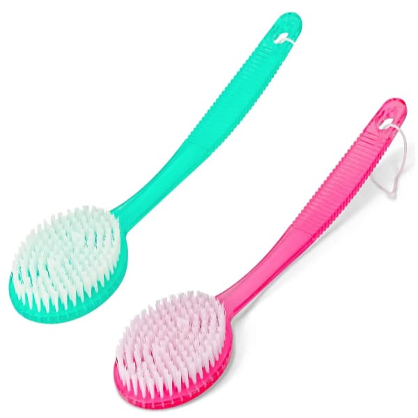 Escova para Banho Cabo Longo Lava Costas cores sortidas 34 cm