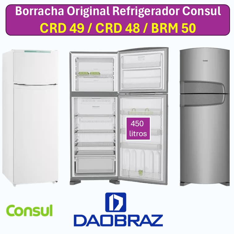 Jogo de Borrachas Original  "Modelos CRD49/48 e BRM50 -compatível com  Refrigerador Consul/Brastemp"