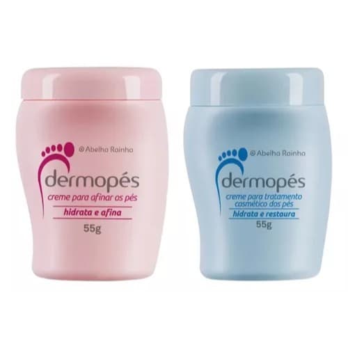 Kit Milagre dos Pés Com 2 Cremes Hidrata Afina e Hidrata Restaura 55g Cada Abelha Rainha