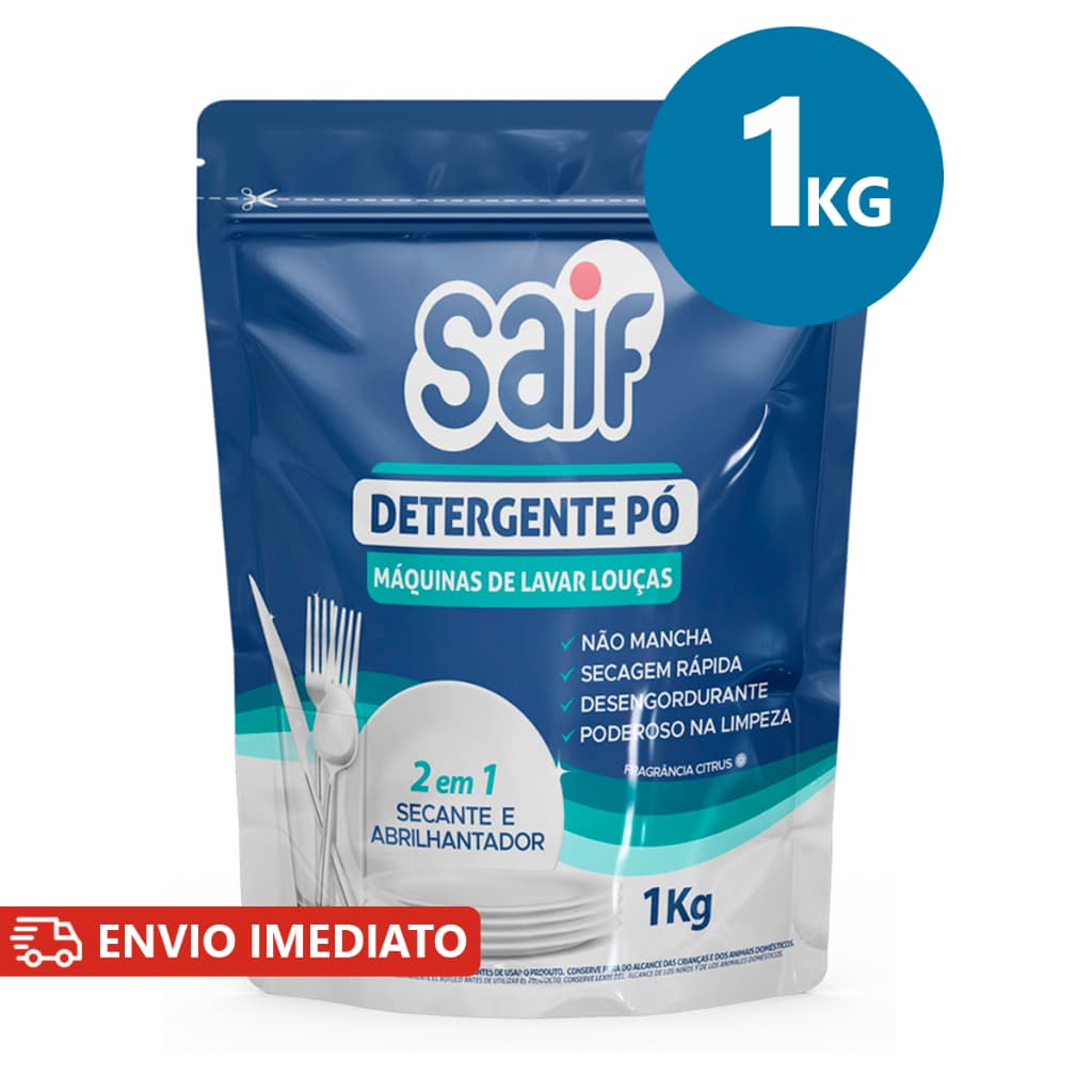 Sabão Detergente Em Pó para Máquina de Lavar Louças 1kg Saif