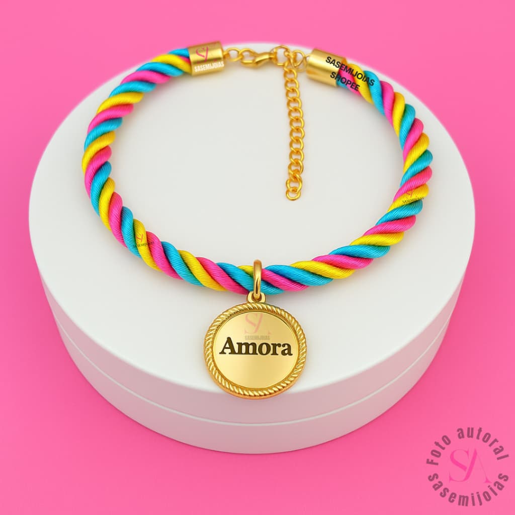 Coleira Rosa de Cachorro com Placa Nome do Pet Várias Cores C1