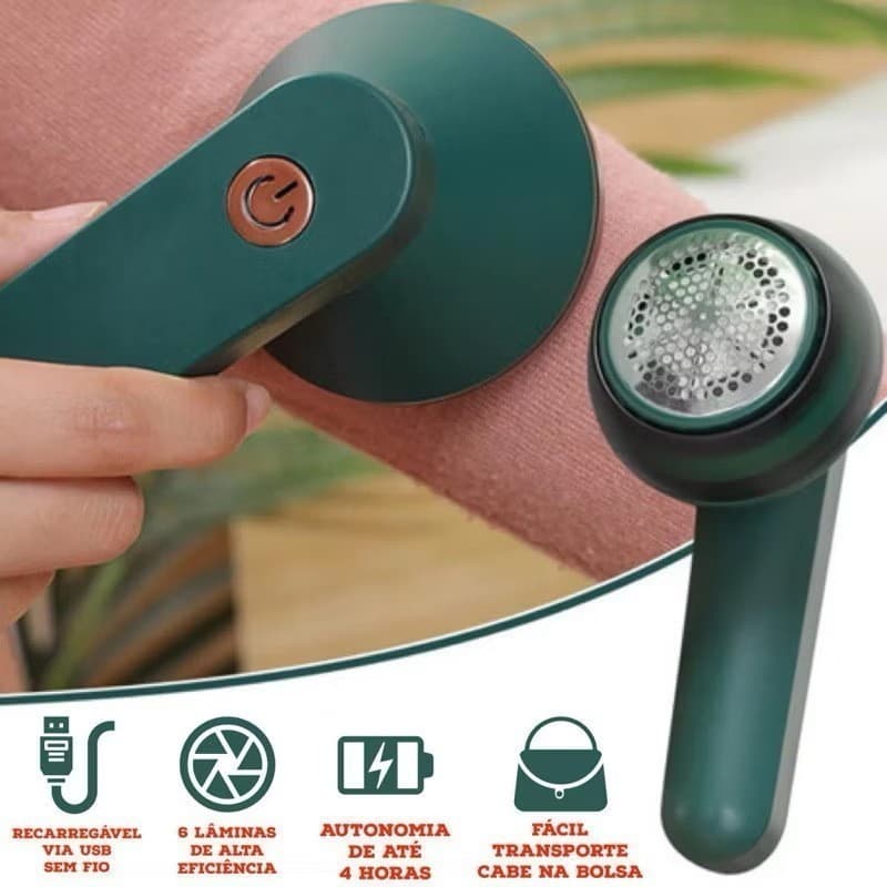 Papa Bolinhas Eletrico Tira Pelos de Roupas Removedor Aparador Sem Fio Recarregável