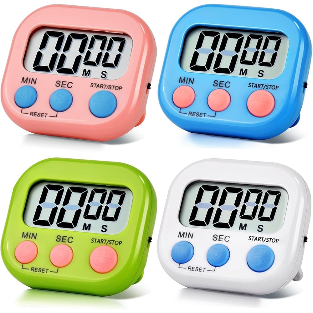 Temporizador Digital Timer Cronômetro com Imã, para Cozinha, Estudo e Fitness(4 Cores)