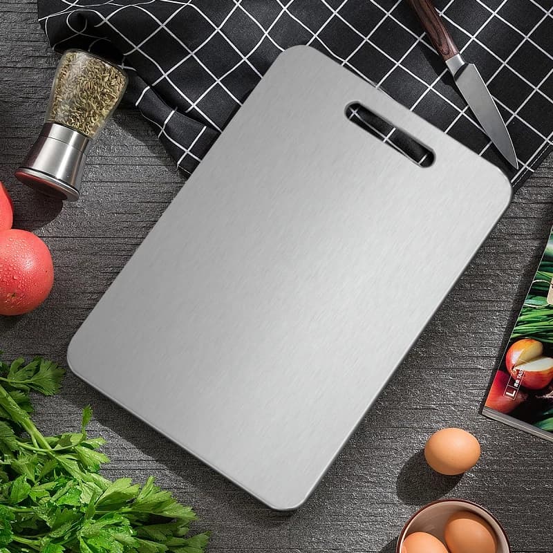 Tábua De Corte 304 Aço Inoxidável Antibacteriana À Prova De Mofo 46 cm tábua de cozinha