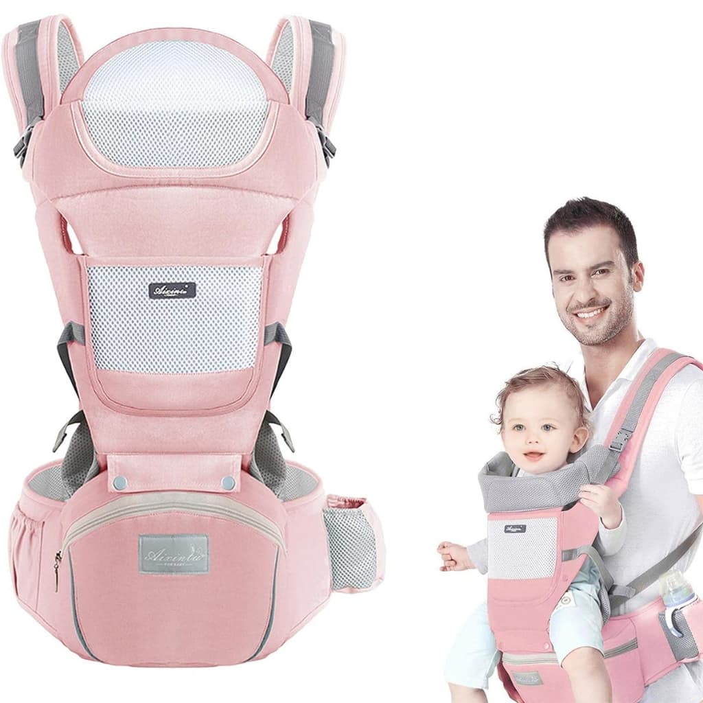 Canguru Ergonômico para Bebê com Bolsa - 12 Posições 3 em 1| bebe canguru | canguru bebe | canguru bebe passeio