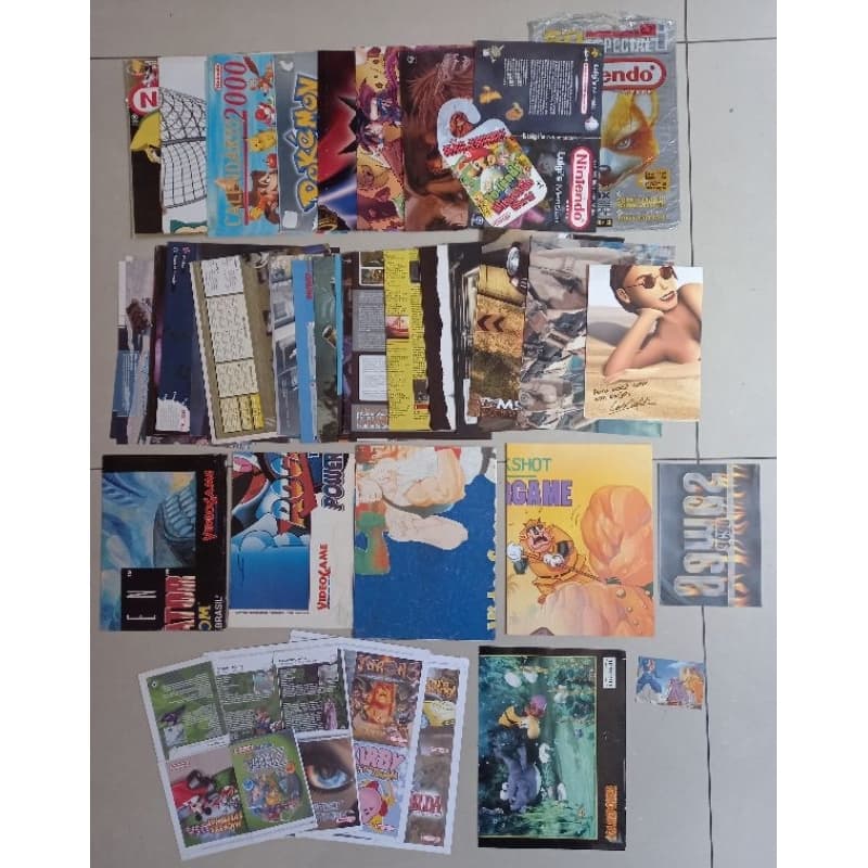 Revistas de Games Nintendo World,  Playstation, Video Game, Super Game. Pôster e brindes.