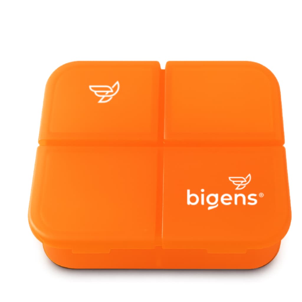 Porta Cápsulas Bigens 4 Compartimentos Prático Compacto