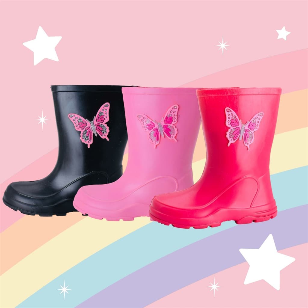 BOTA GALOCHINHA INFANTIL BORBOLETA MENINAS 25/26 AO 31/32 REF.8