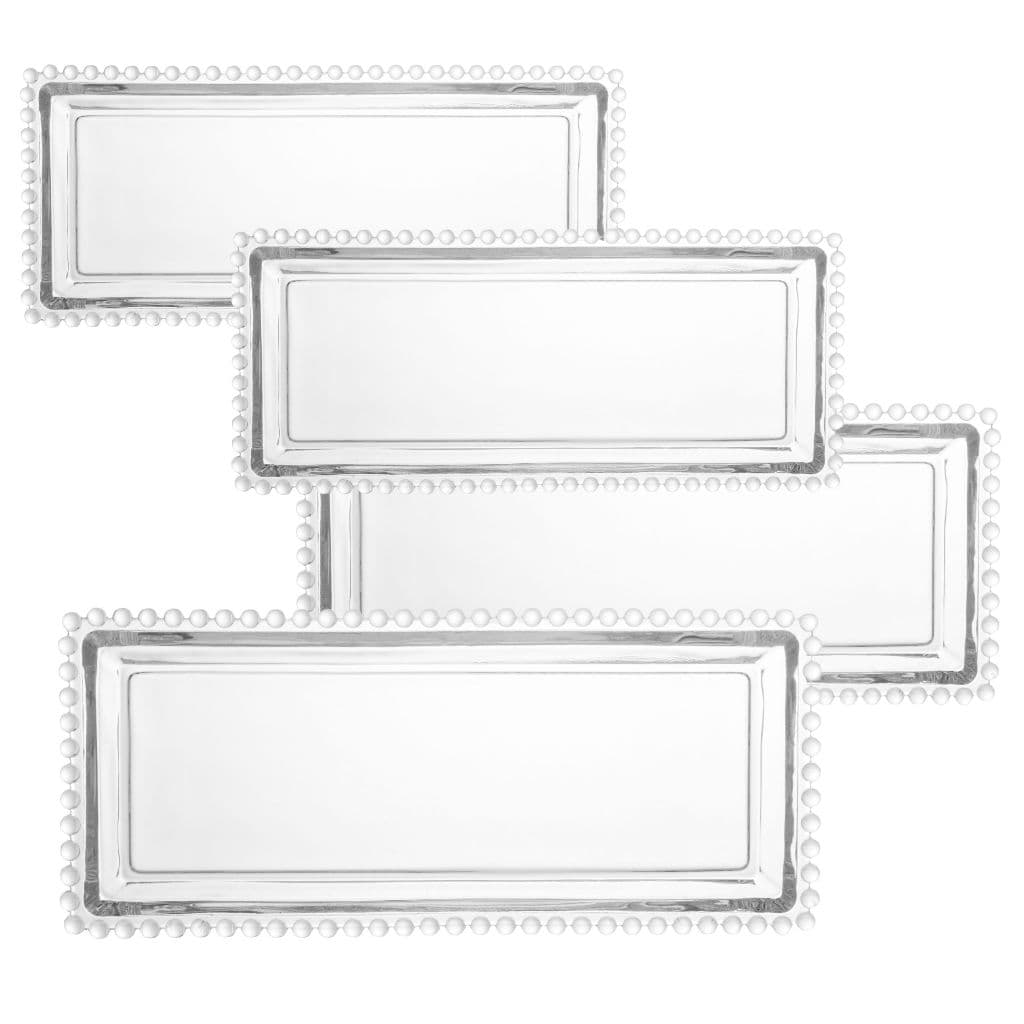 Travessa Retangular de Cristal Pearl 30cm x 13cm x 3cm - Wolff