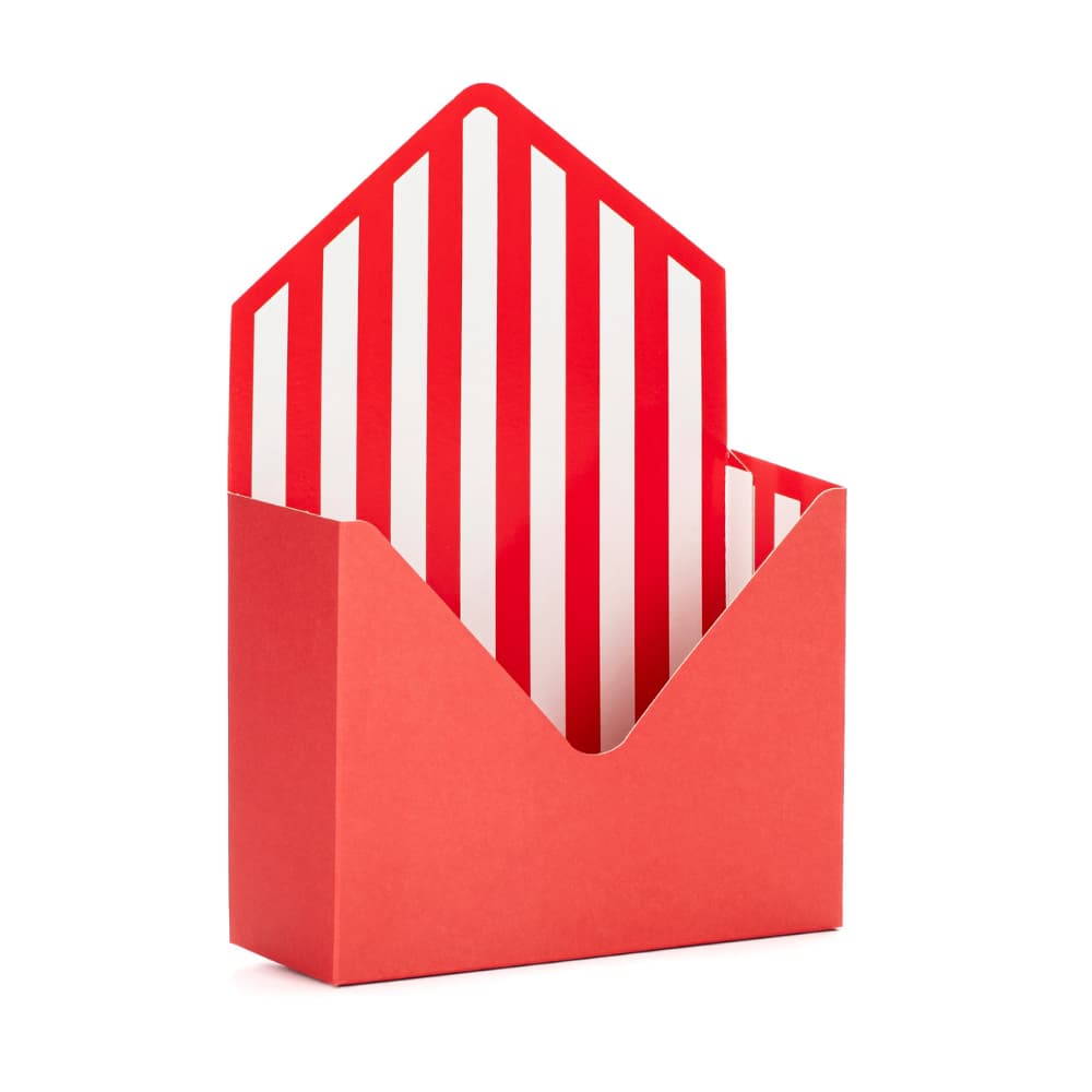 Embalagem Para Flores e Presentes Modelo Carta Envelope Vermelho (05 unidades)