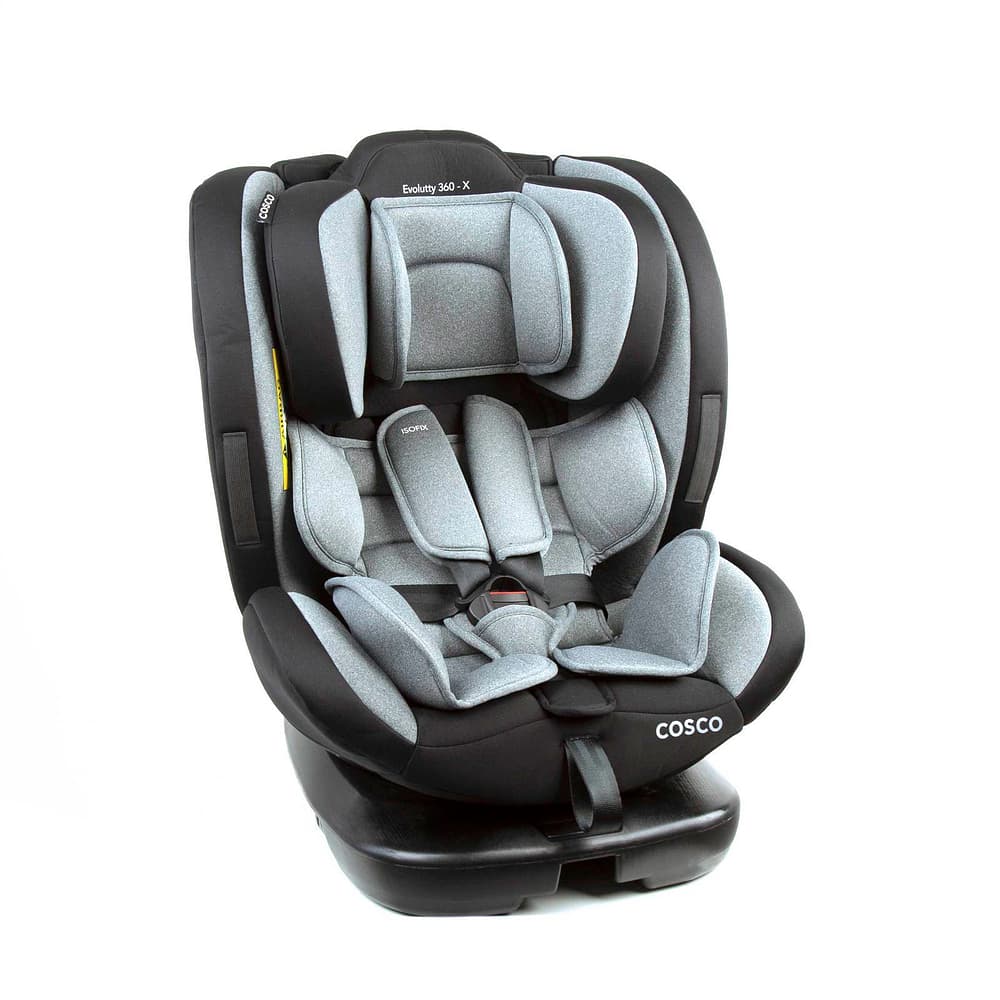 Cadeirinha para Carro Infantil Isofix Cinza Mescla Evolutty 360 - X Cosco Kids
