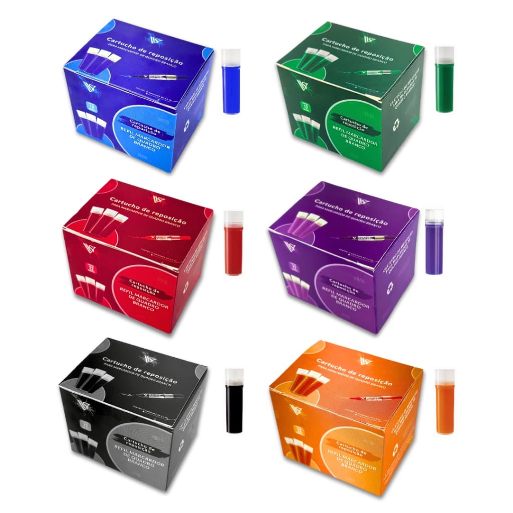 Refil Compatível com Pincel Pilot Board Master – Caixa c/ 12 unid | Viscollor