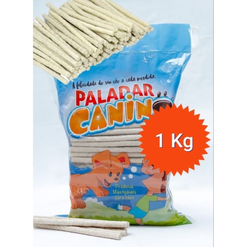 Osso Comestível P/cães Paladar 1 Kg Palito 6mm