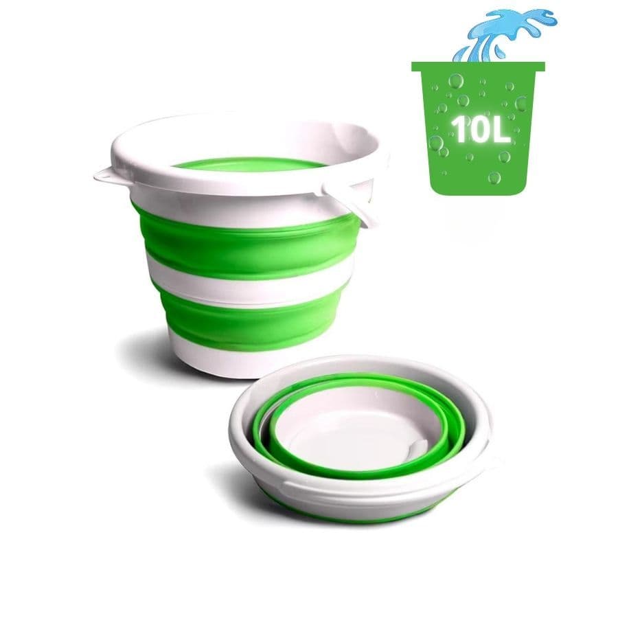 Balde Retrátil 10 Litros Dobrável Flexível Silicone Com Alça Colorido Multiuso Cozinha Lavanderia Portátil