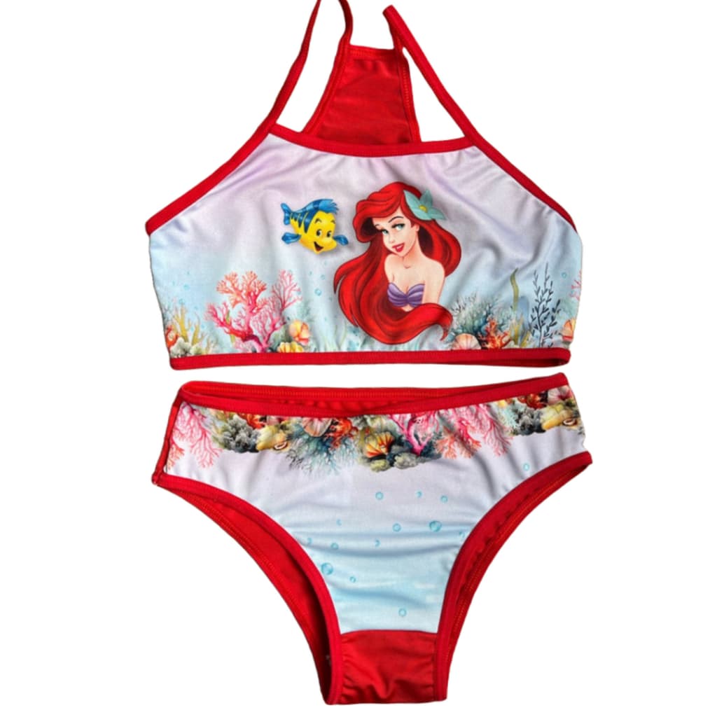 Conjunto Infantil Biquini Feminino Para Meninas Sublimado Biquini Estampado desenhos presente natal