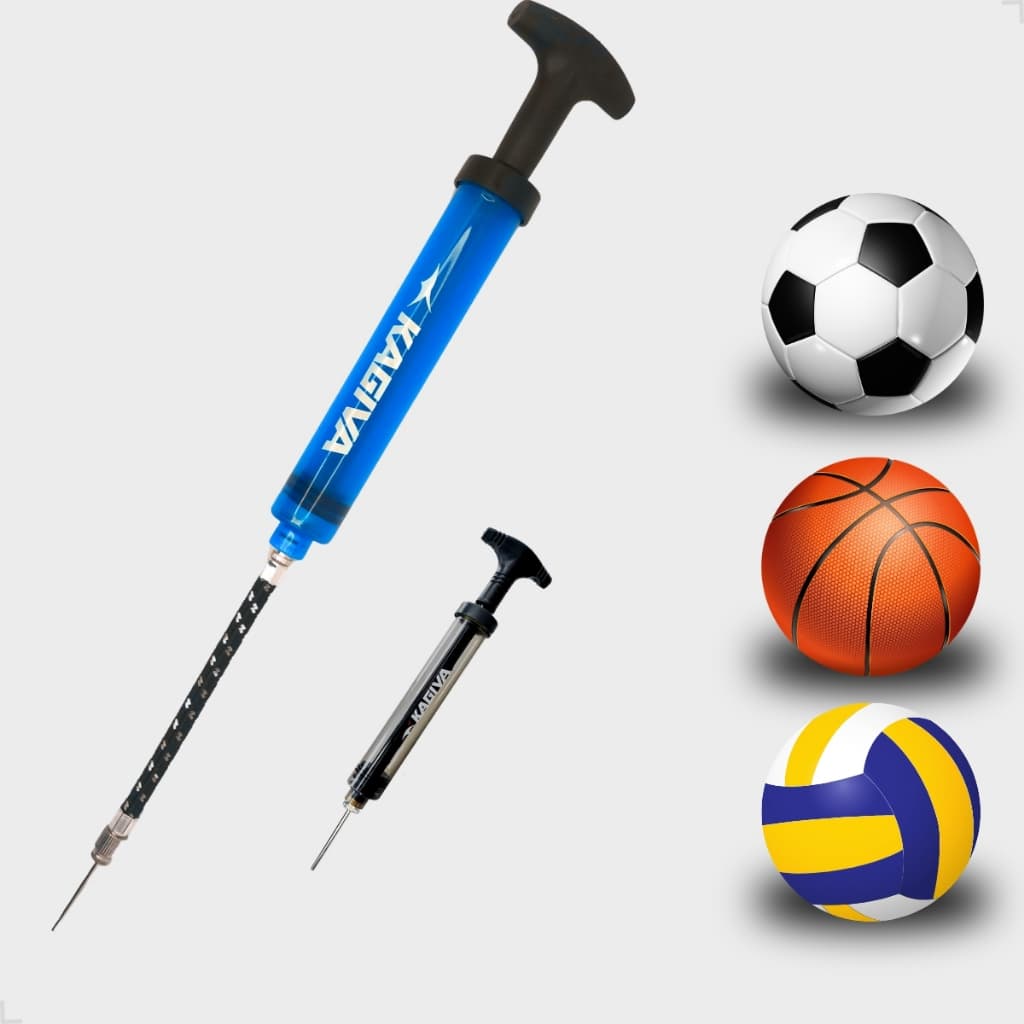 Bomba De Ar Kagiva Encher Calibrar Bola Bombinha Futsal Vôlei Futebol Basquete Dupla Ação + Agulha