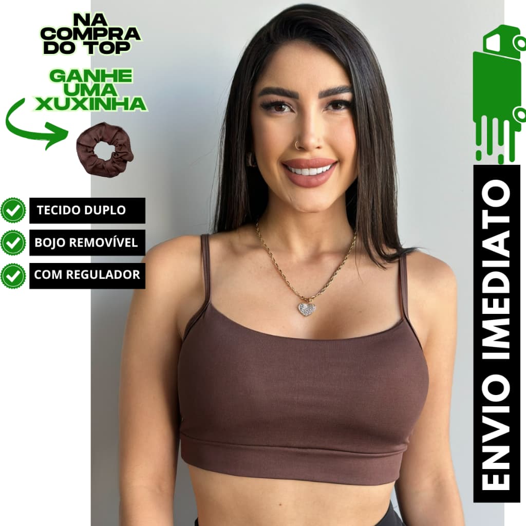 Top De Academia Duplo Com Bojo Removível E Regulador Top fitness Feminino Envio Rápido