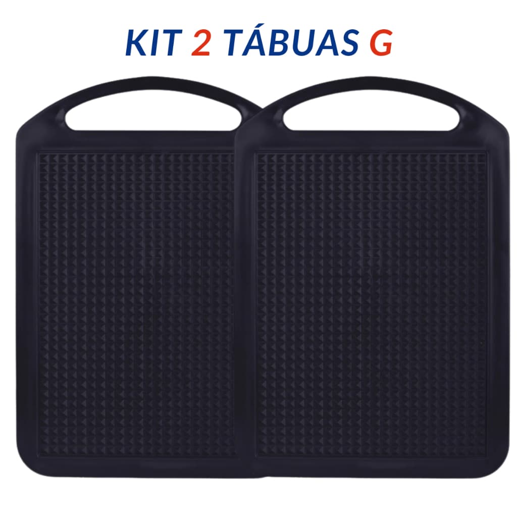 Kit 2 Tabuas Grande 34x23 Resistente Prática Antibacteriana Multiuso Carne Legumes