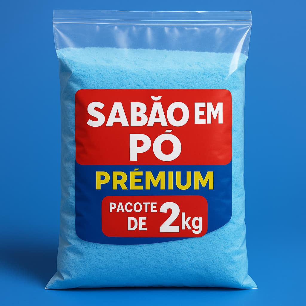 2 Kg de Sabão em Pó Lava Roupas Premium Alta Qualidade Envio Imediato