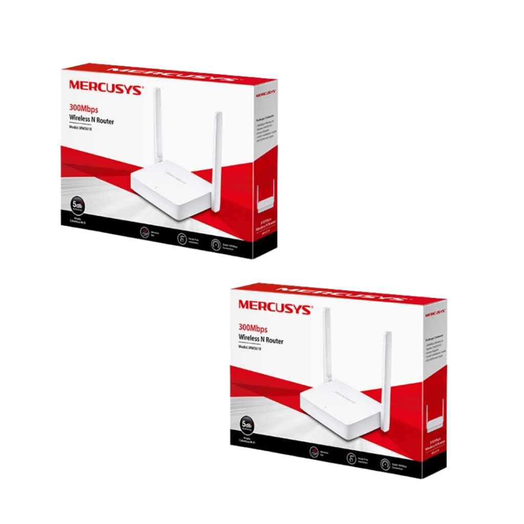 Kit 2 Roteador Repetidor Mercusys V1 MW301R branco
