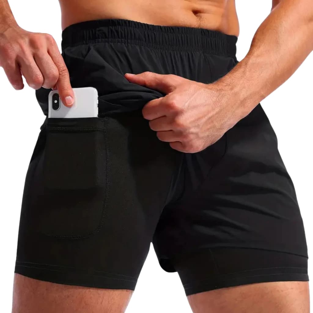 Shorts Masculino Bermuda Compressão Para Corrida Treino Academia Ciclismo