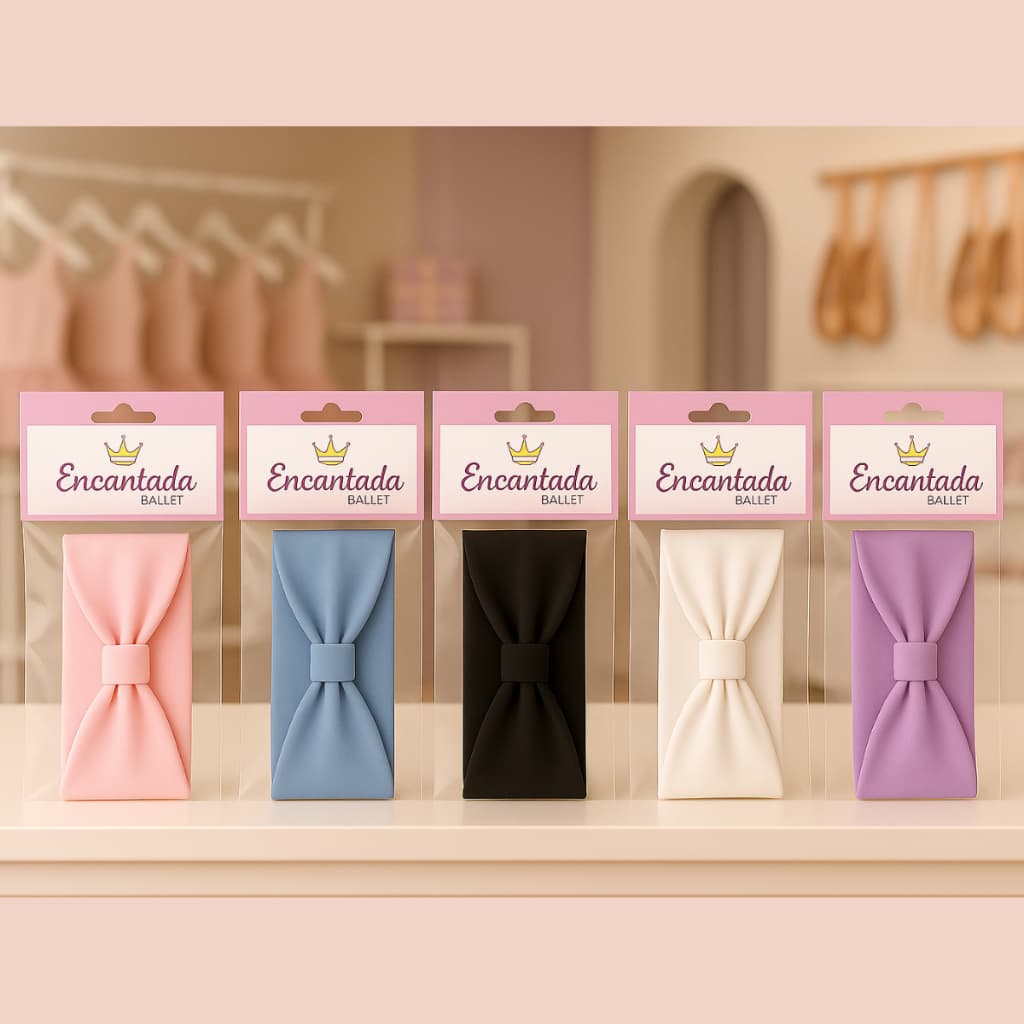 Faixa de Ballet Bale Dança para Cabeça Rosa, Preto, Branco, Azul Claro e Lilás Infantil e Juvenil