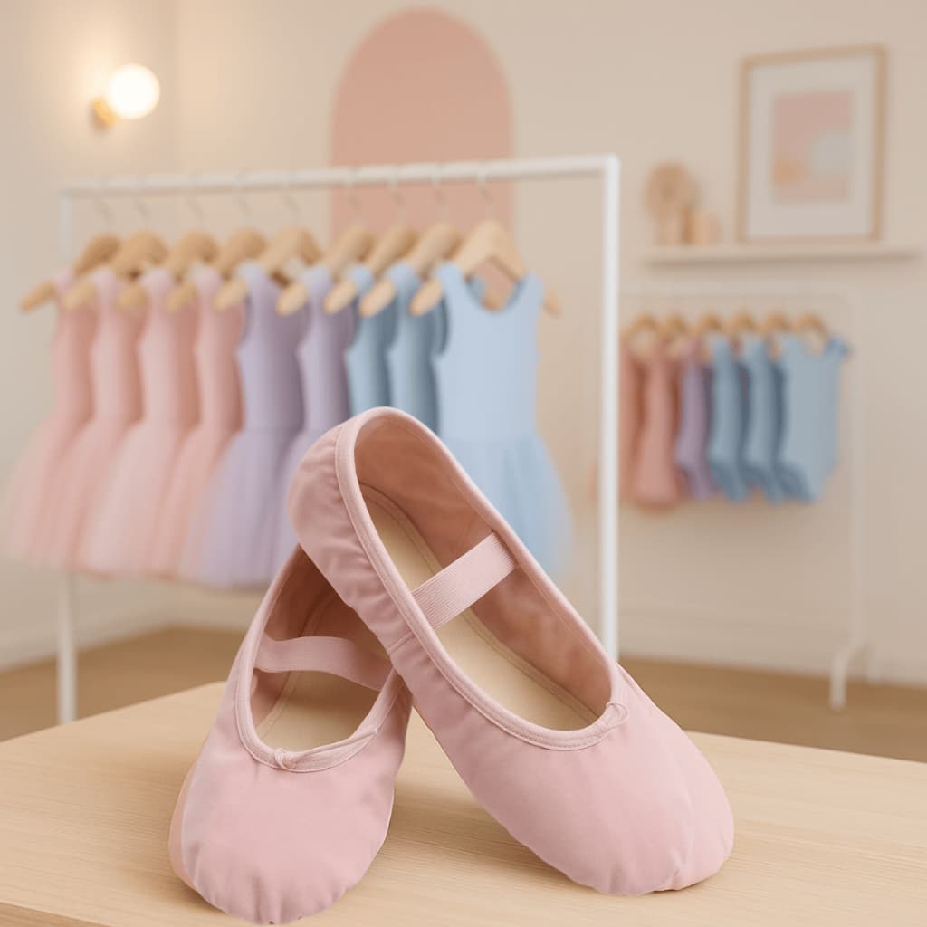 Sapatilha de Ballet Balé Dança Jazz meia ponta em couro sintético korino lavável (envio imediato)