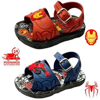Kit 2 Pares Sandalias BABY Menino Personagens Papete Infantil Super Heroi Promoção