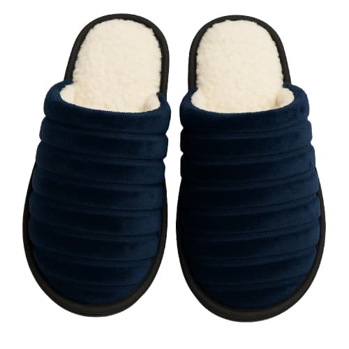 Pantufa masculina Luxo Confort Antiderrapante Super Macia Azul