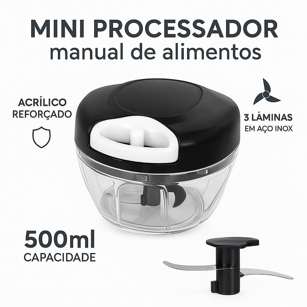 Processador De Alimentos 3 Laminas 500ml Manual