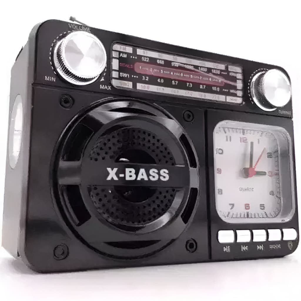 Rádio Portátil Retrô Am Fm A Pilha Energia Usb Recarregável Cartões de Memória COR ALEATÓRIA