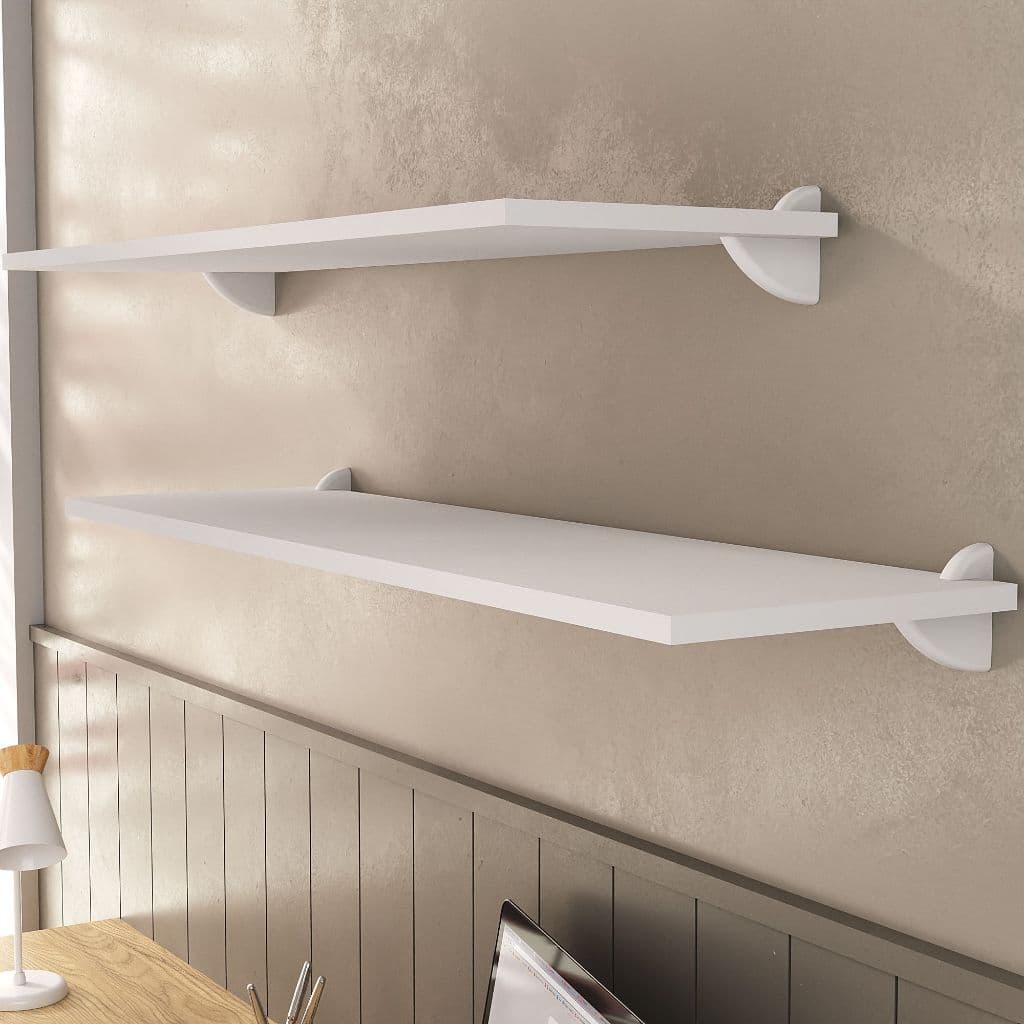 Kit 2 Prateleiras 25x60 na cor branca ou castanho fosco 100%MDP