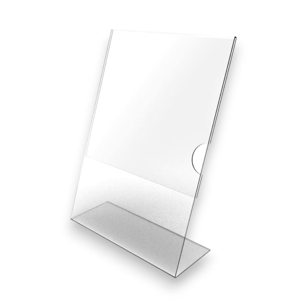 Display Expositor Em L Acrílico A4 Vertical 30,5x21,5cm Balcão