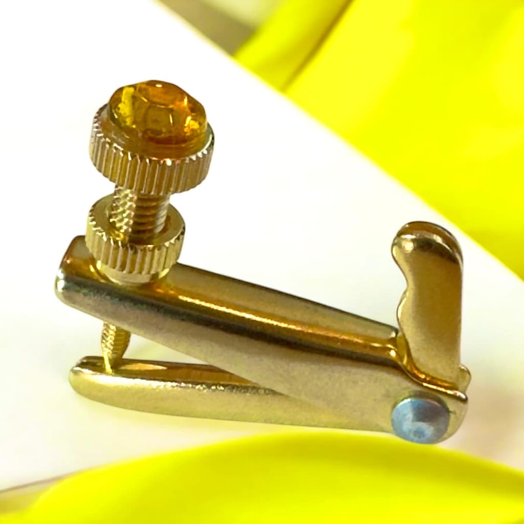Micro Afinador Fixo Violino 4/4 Gold Pedra Gold Dourada Premium