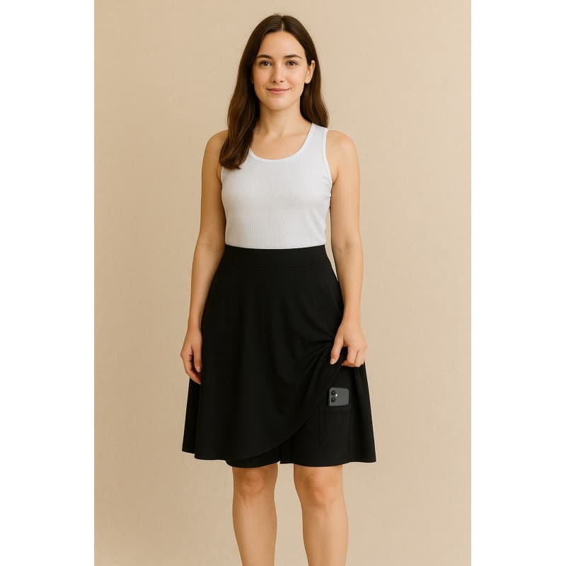 Saia Shorts Moda Fitness Evangélica Com Bolso Embutido