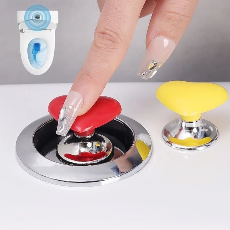 Kit 2 Botões Para Descarga Vaso Sanitários Não quebra a Unha Botão Puxador Para  Armários e Banheiro