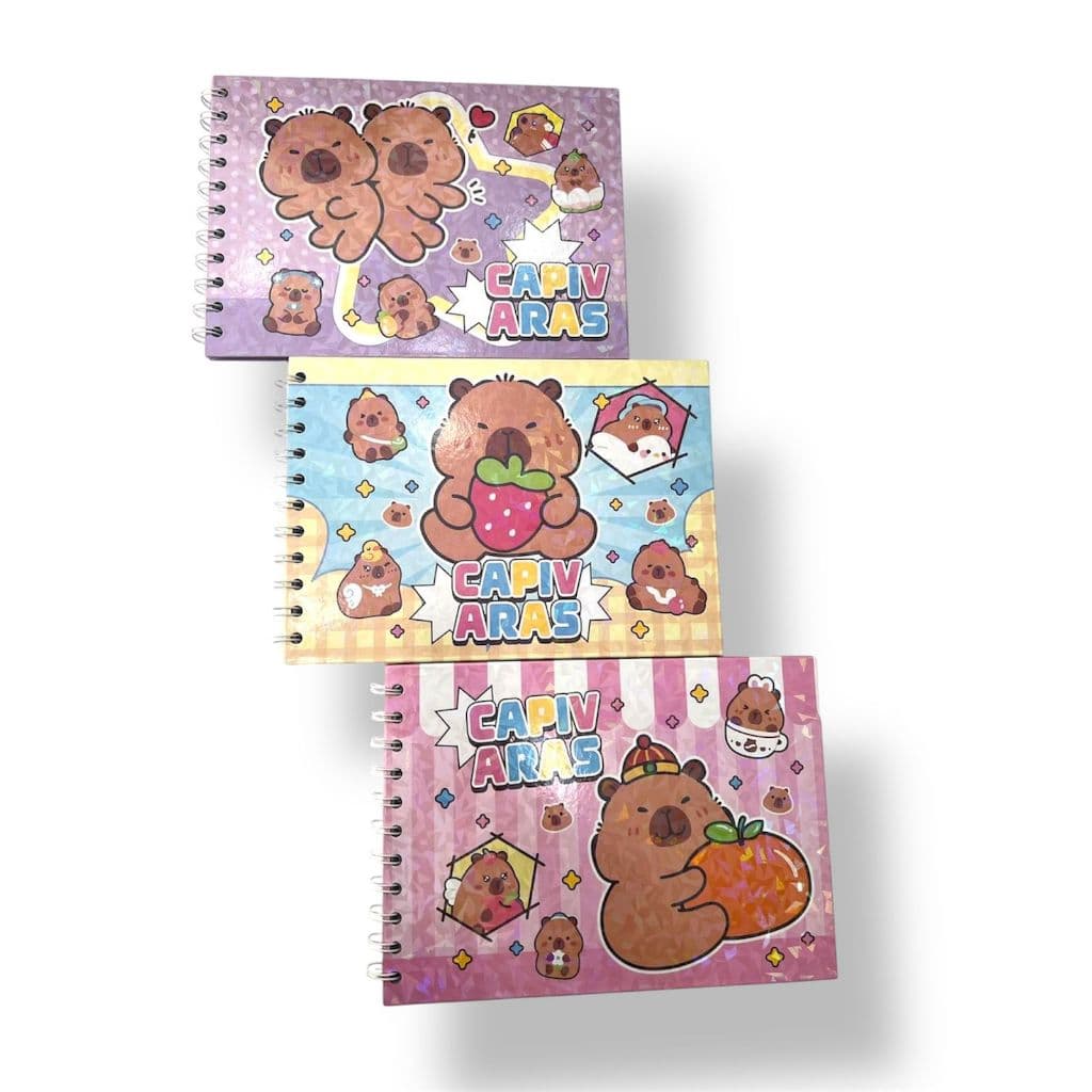 Livro de Colorir Bobbie Goods e Capivaras de Capa Dura Com 48 Folhas Para Pintar P.HQ