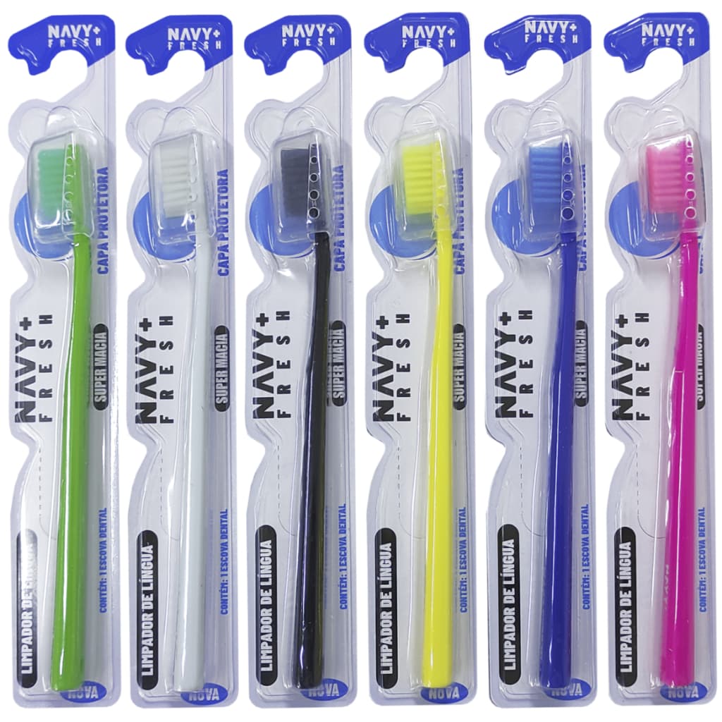 Kit 3X 6X 12X Unidades Escova Dental Cerdas Super Macias Escova de Dente Adulto