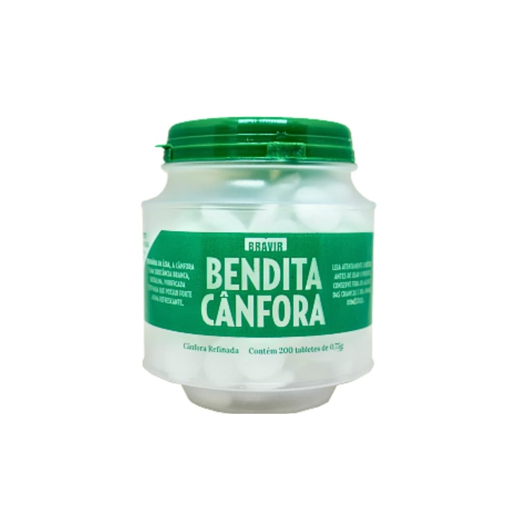 BENDITA CÂNFORA TABLETE POTE COM 200 X 0,75G